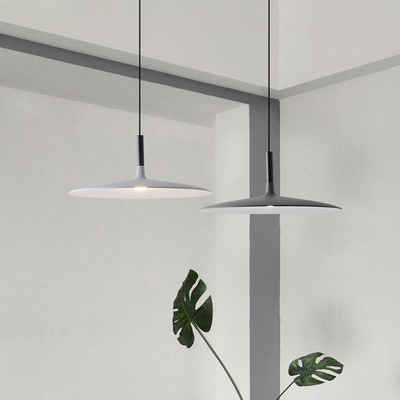 Flying Saucer Aluminum Hanging Light Nordic 1-Light Orange/Grey/White Ceiling Pendant for Dining Room Clearhalo 'Ceiling Lights' 'Pendant Lights' 'Pendants' Lighting' 1911912