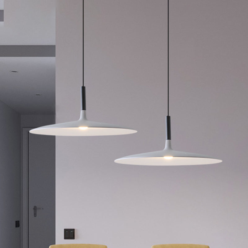 Flying Saucer Aluminum Hanging Light Nordic 1-Light Orange/Grey/White Ceiling Pendant for Dining Room Clearhalo 'Ceiling Lights' 'Pendant Lights' 'Pendants' Lighting' 1911913