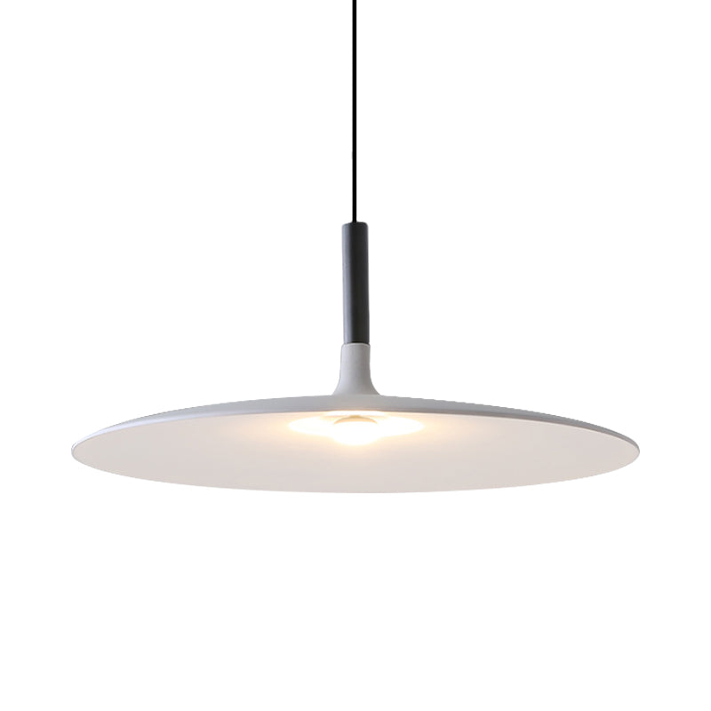 Flying Saucer Aluminum Hanging Light Nordic 1-Light Orange/Grey/White Ceiling Pendant for Dining Room Clearhalo 'Ceiling Lights' 'Pendant Lights' 'Pendants' Lighting' 1911915