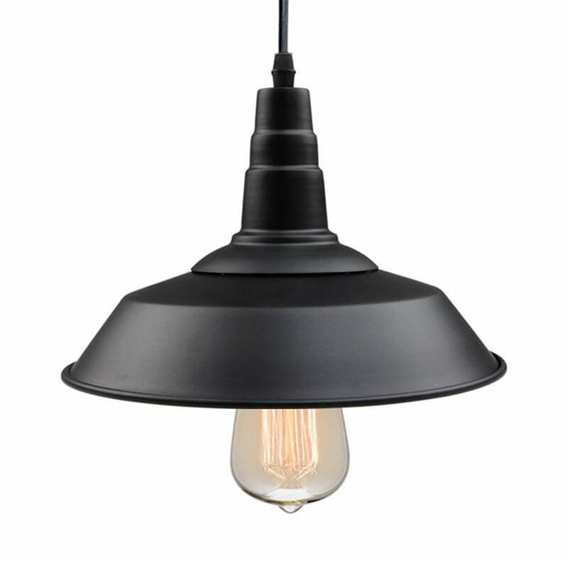 1 Bulb Barn Ceiling Light Countryside Black Metallic Hanging Pendant for Restaurant Clearhalo 'Art Deco Pendants' 'Black' 'Cast Iron' 'Ceiling Lights' 'Ceramic' 'Crystal' 'Industrial Pendants' 'Industrial' 'Metal' 'Middle Century Pendants' 'Pendant Lights' 'Pendants' 'Rustic Pendants' 'Tiffany' Lighting' 1916570-sw