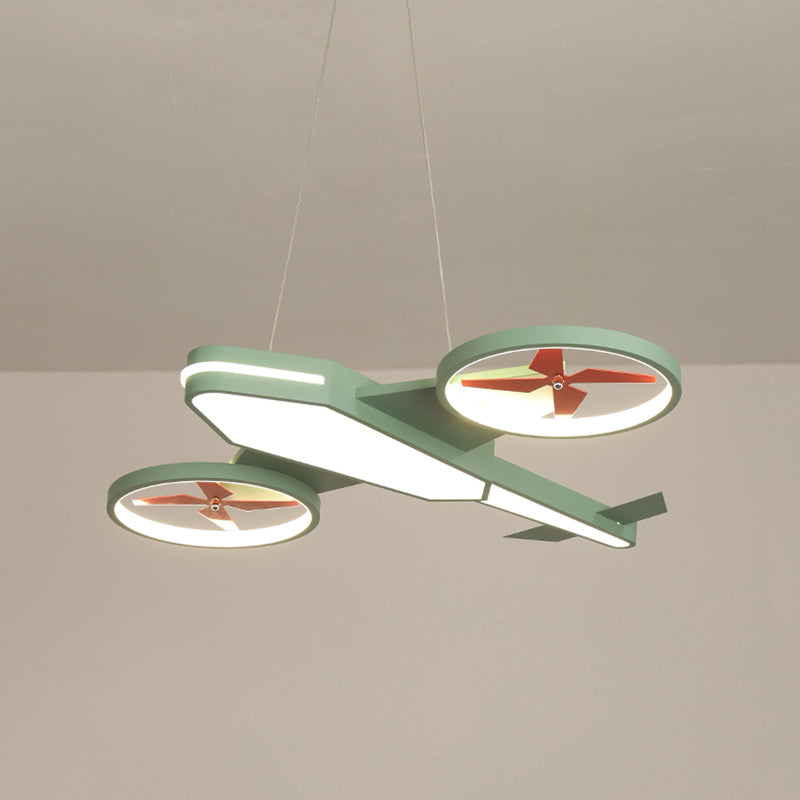 Acrylic Slim Panel Plane Pendant Light Child Bedroom Kindergarten Kids Hanging Lamp Clearhalo 'Ceiling Lights' 'Chandeliers' Lighting' options 191725