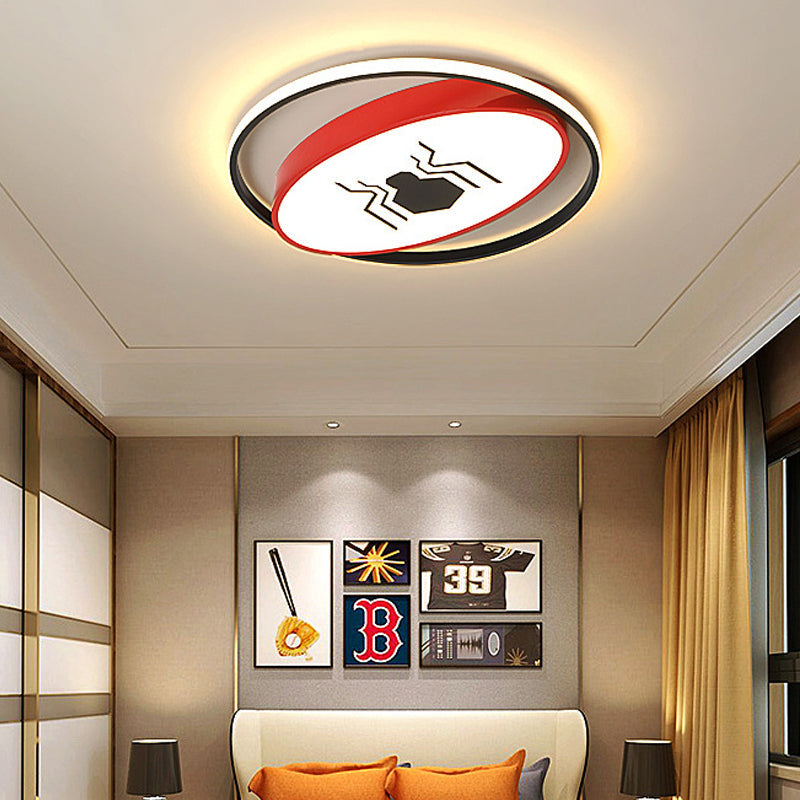 Acrylic Oval LED Flush Ceiling Light with Animal Boys Girls Bedroom Cartoon Ceiling Lamp Clearhalo 'Ceiling Lights' 'Close To Ceiling Lights' 'Close to ceiling' 'Flush mount' Lighting' 191882