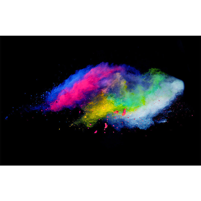 Huge Rainbow Explosion Mural Decal Modern Novelty Abstract Wall Art in Multi Color Clearhalo 'Wall Decor' 'Wall Mural' 1920330