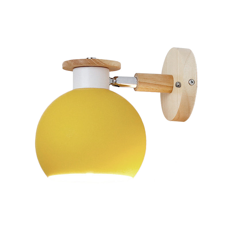 Circle Study Room Wall Sconce Metal Modern Style 1 Light Candy Colored Wall Light Clearhalo 'Wall Lamps & Sconces' 'Wall Lights' Lighting' 192043