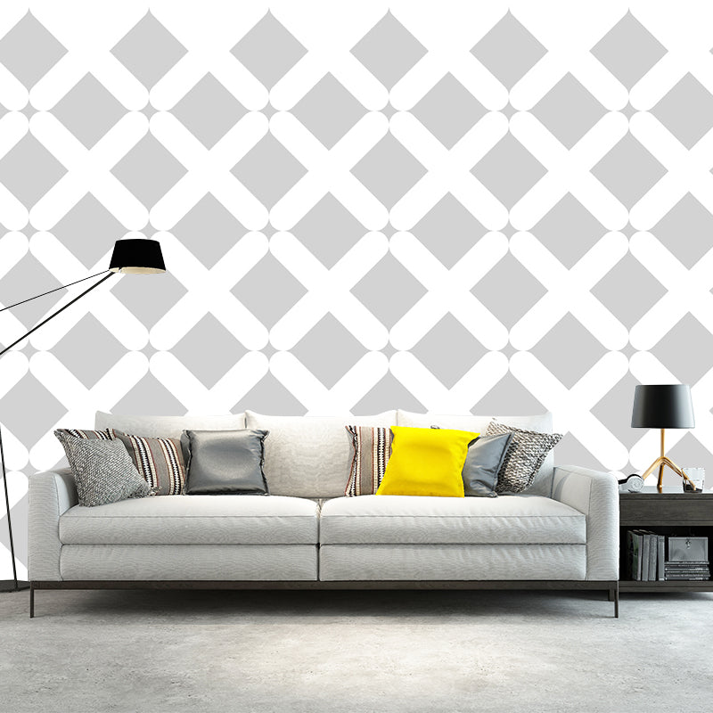 Moisture Resistant Geometry Wall Mural Modernism Non-Woven Fabric Wall Decor, Custom Made Clearhalo 'Wall Decor' 'Wall Mural' 1920438