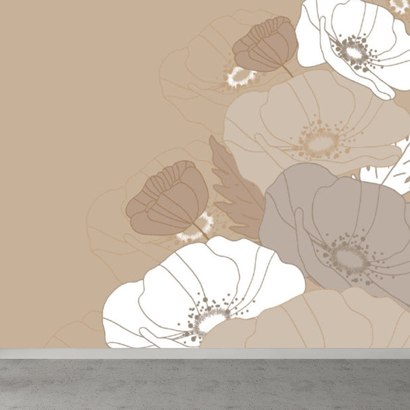 Diverse Flowers Print Wall Mural for Dining Room Florentine Wall Decor, Customised Clearhalo 'Wall Decor' 'Wall Mural' 1920933