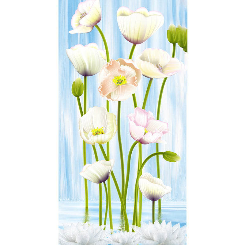 Various Floral Printed Mural Wallpaper Contemporary Non-Woven Fabric Wall Covering Clearhalo 'Wall Decor' 'Wall Mural' 1920959
