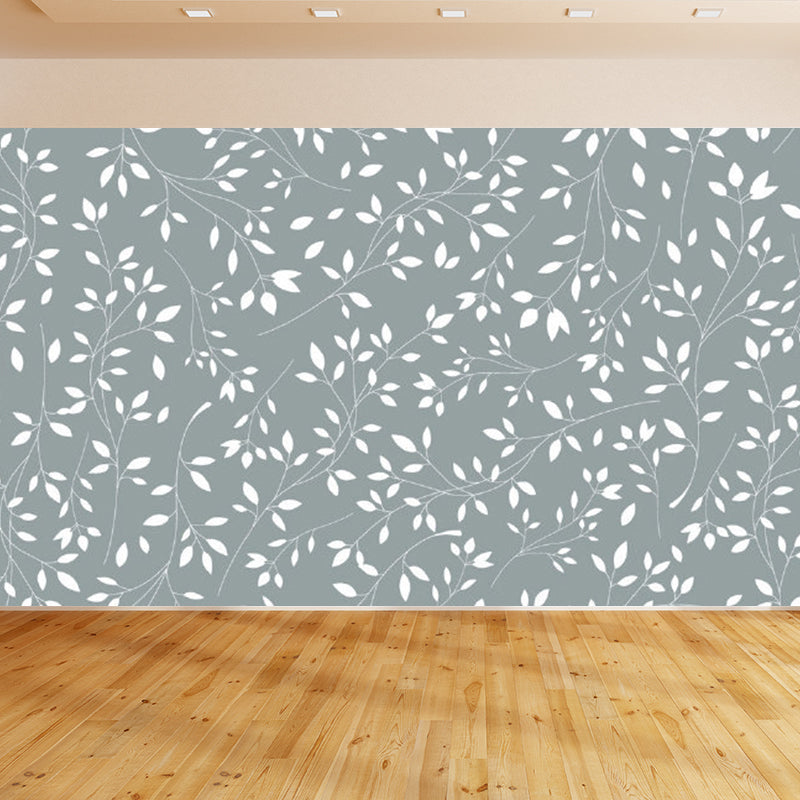 Pastel Color Flower Print Mural Wallpaper Moisture-Proof Wall Art for Dining Room Clearhalo 'Wall Decor' 'Wall Mural' 1921567