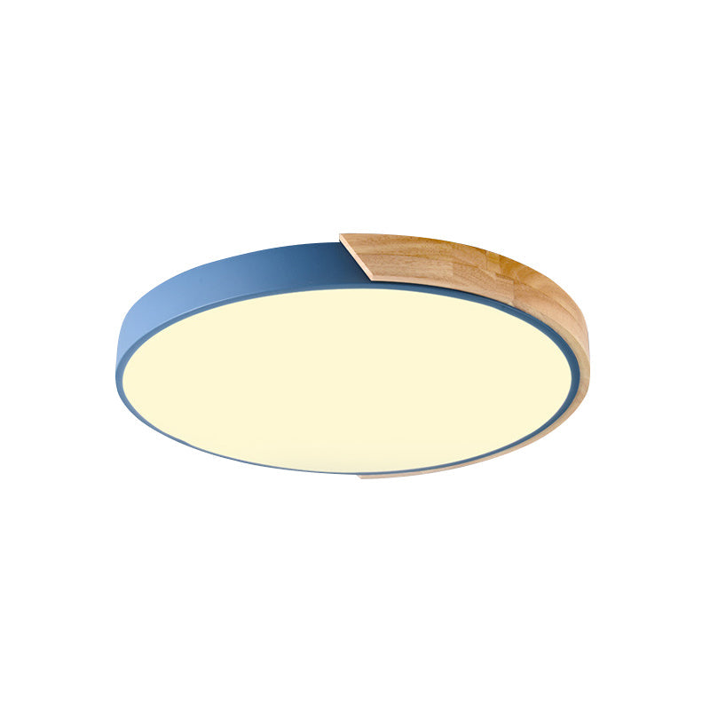 Macaron Loft Circle Flush Ceiling Light Acrylic LED Ceiling Lamp for Kindergarten Clearhalo 'Ceiling Lights' 'Close To Ceiling Lights' 'Close to ceiling' 'Flush mount' Lighting' 192160
