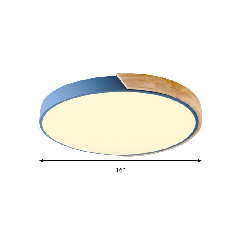 Macaron Loft Circle Flush Ceiling Light Acrylic LED Ceiling Lamp for Kindergarten Clearhalo 'Ceiling Lights' 'Close To Ceiling Lights' 'Close to ceiling' 'Flush mount' Lighting' 192162
