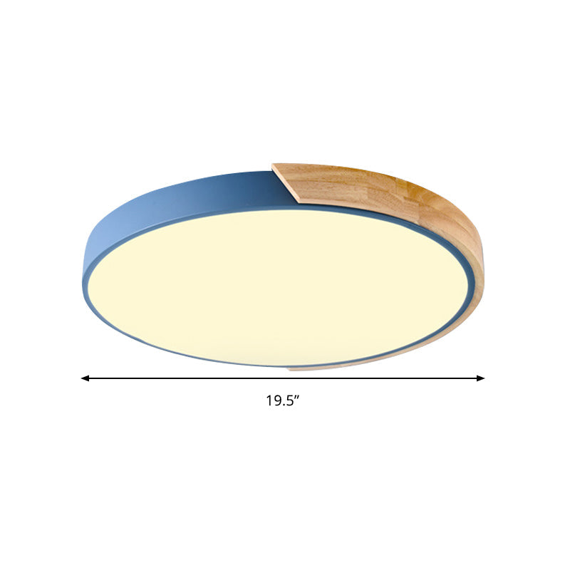 Macaron Loft Circle Flush Ceiling Light Acrylic LED Ceiling Lamp for Kindergarten Clearhalo 'Ceiling Lights' 'Close To Ceiling Lights' 'Close to ceiling' 'Flush mount' Lighting' 192163