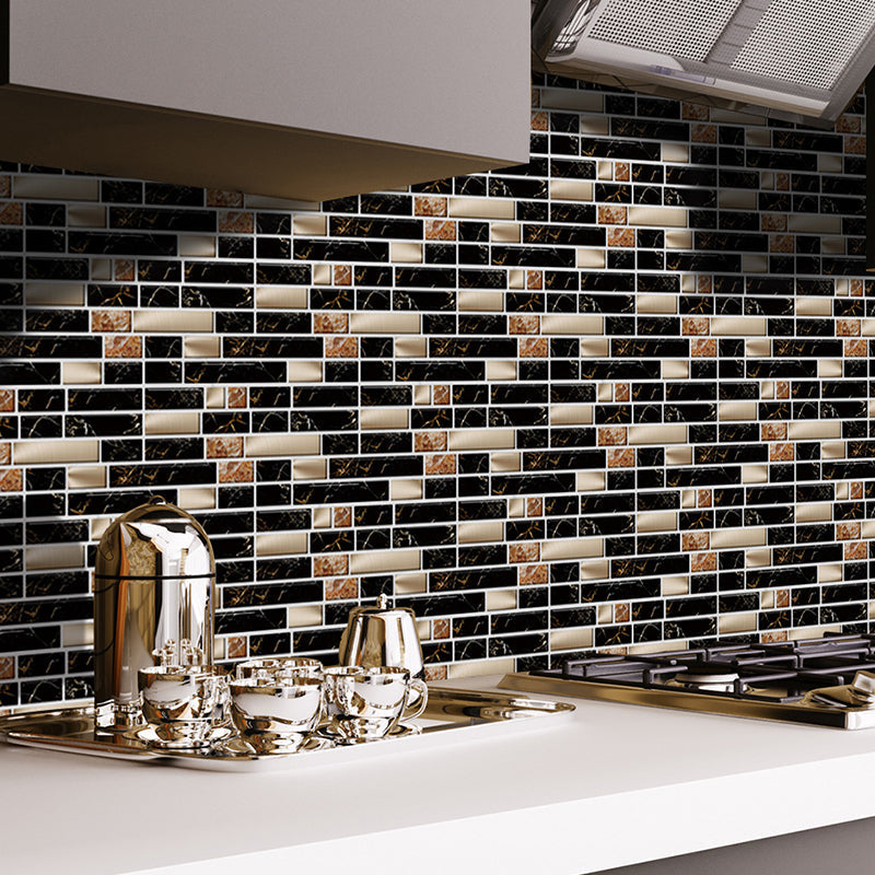 Adhesive Mosaics Tile Brick Wallpapers 8' L x 4" W Contemporary Wall Decor for Home Clearhalo 'Country wall decor' 'Rustic' 'Wallpaper' Wall Decor' 1921713