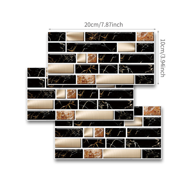 Adhesive Mosaics Tile Brick Wallpapers 8' L x 4" W Contemporary Wall Decor for Home Clearhalo 'Country wall decor' 'Rustic' 'Wallpaper' Wall Decor' 1921715