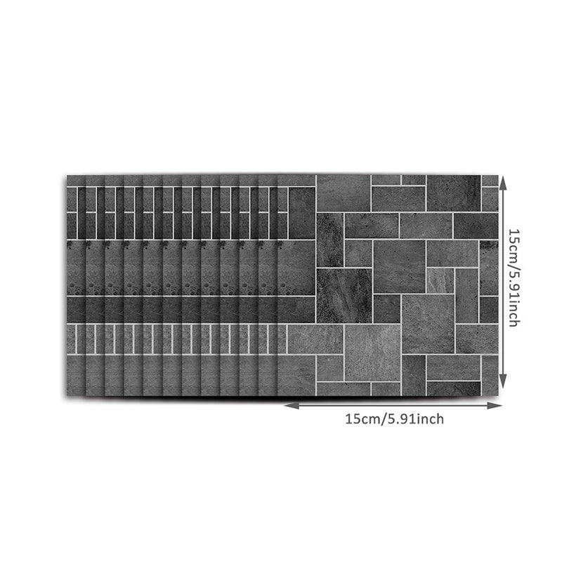 Peel and Stick Brick Wallpapers 18 Pieces Cottage PVC Wall Covering, 6' L x 6" W Clearhalo 'Country wall decor' 'Rustic' 'Wallpaper' Wall Decor' 1921780