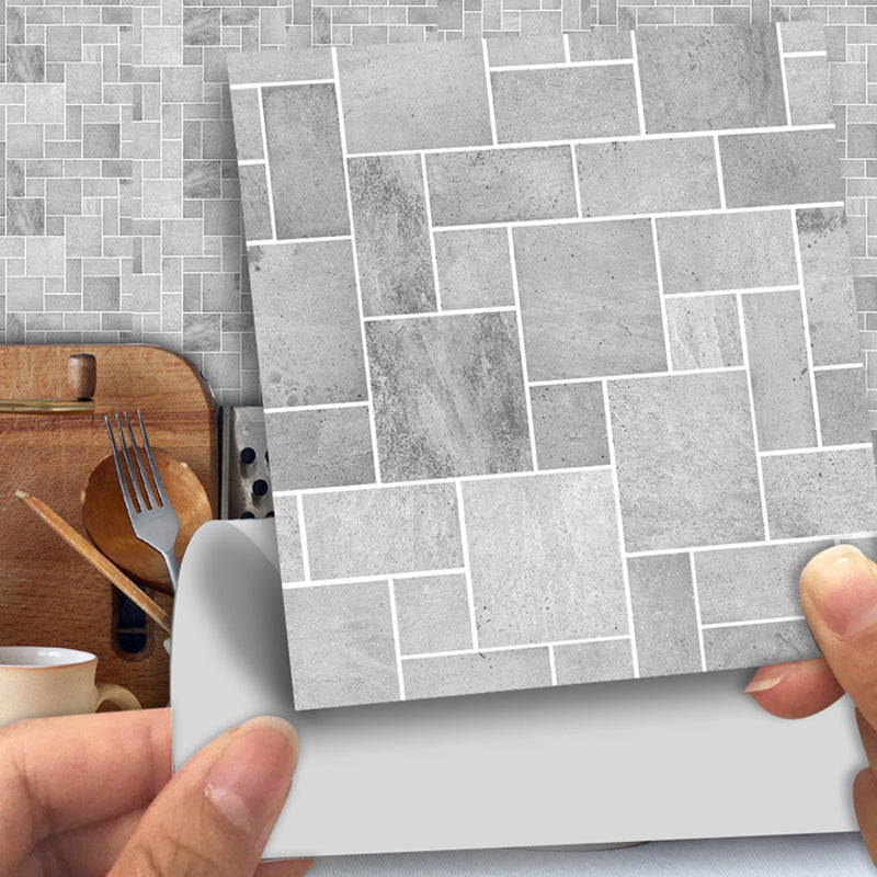 Peel and Stick Brick Wallpapers 18 Pieces Cottage PVC Wall Covering, 6' L x 6" W Clearhalo 'Country wall decor' 'Rustic' 'Wallpaper' Wall Decor' 1921783