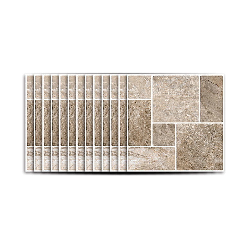 Peel and Stick Brick Wallpapers 18 Pieces Cottage PVC Wall Covering, 6' L x 6" W Clearhalo 'Country wall decor' 'Rustic' 'Wallpaper' Wall Decor' 1921789