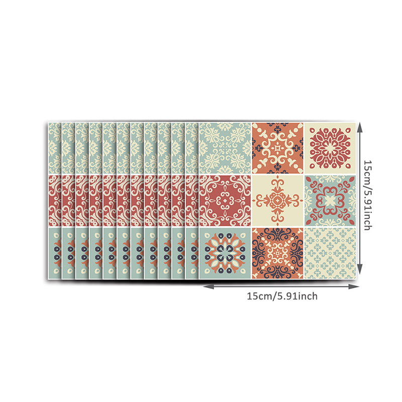 Scroll Flower Wallpaper Panel Set Orange PVC Wall Decor, Pick Up Sticks, 12.2-sq ft (50 Pcs) Clearhalo 'Wall Decor' 'Wallpaper' 1921926