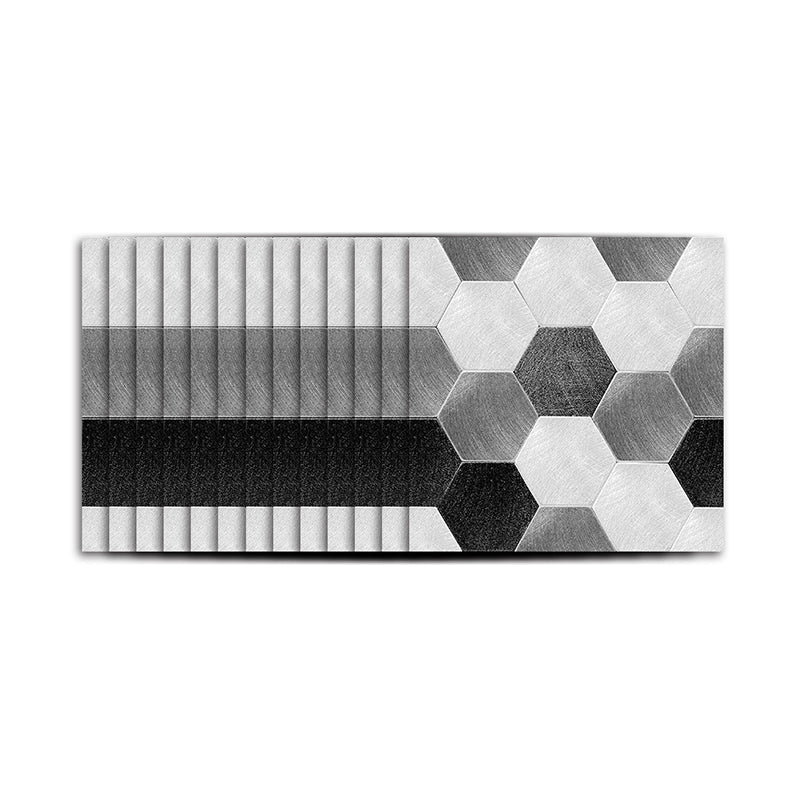 Geometry Hexagon Pattern Wallpapers 50 Pcs Modern Smooth Wall Decor for Home, Stick On Clearhalo 'Modern wall decor' 'Modern' 'Wallpaper' Wall Decor' 1921958