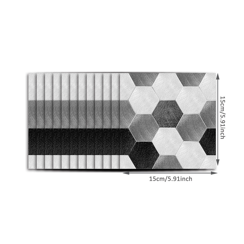 Geometry Hexagon Pattern Wallpapers 50 Pcs Modern Smooth Wall Decor for Home, Stick On Clearhalo 'Modern wall decor' 'Modern' 'Wallpaper' Wall Decor' 1921959