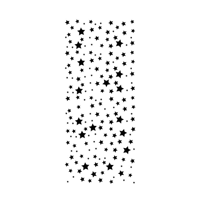 Starry Peel Wallpaper Panel Set Childrens Art Smooth Wall Covering in Black on White Clearhalo 'Wall Decor' 'Wallpaper' 1921993