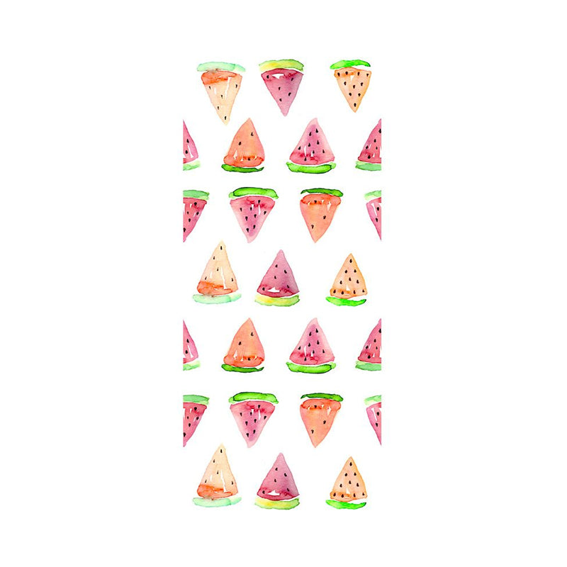 Orange Cartoon Stick Wallpaper Panels 4' x 20.5" Watermelon Slice Wall Covering for Kids Room Clearhalo 'Wall Decor' 'Wallpaper' 1922074