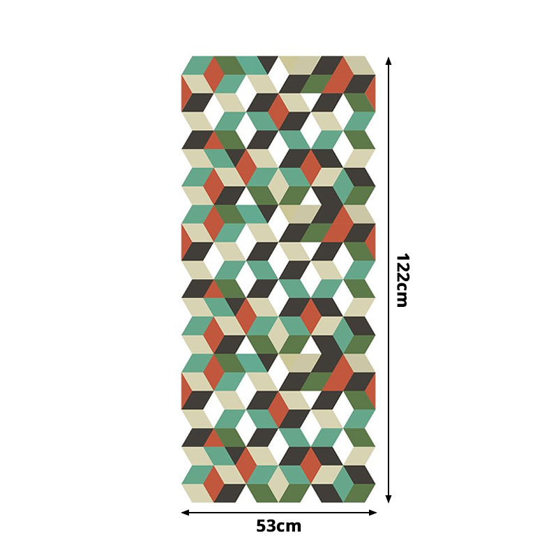 3D Cube Peel Wallpaper Panels Modern Amazing Matrix Wall Covering in Green, 4' x 20.5" Clearhalo 'Modern wall decor' 'Modern' 'Wallpaper' Wall Decor' 1922135