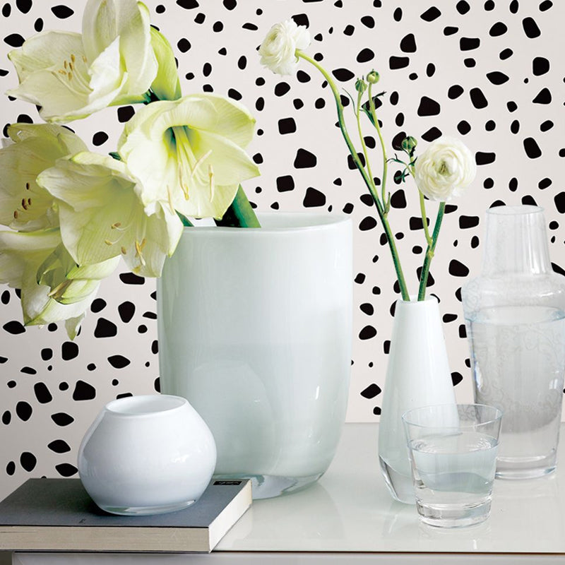 Leopard Print Wallpaper Panel Set Modern PVC Wall Decor in Grey on White, Self Adhesive Grey Clearhalo 'Modern wall decor' 'Modern' 'Wallpaper' Wall Decor' 1922136