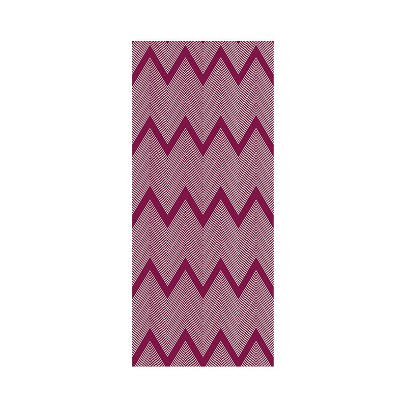 Rose Red Zigzag Pattern Wallpapers Geometric Modern Self Sticking Wall Covering for Parlor Clearhalo 'Modern wall decor' 'Modern' 'Wallpaper' Wall Decor' 1922169