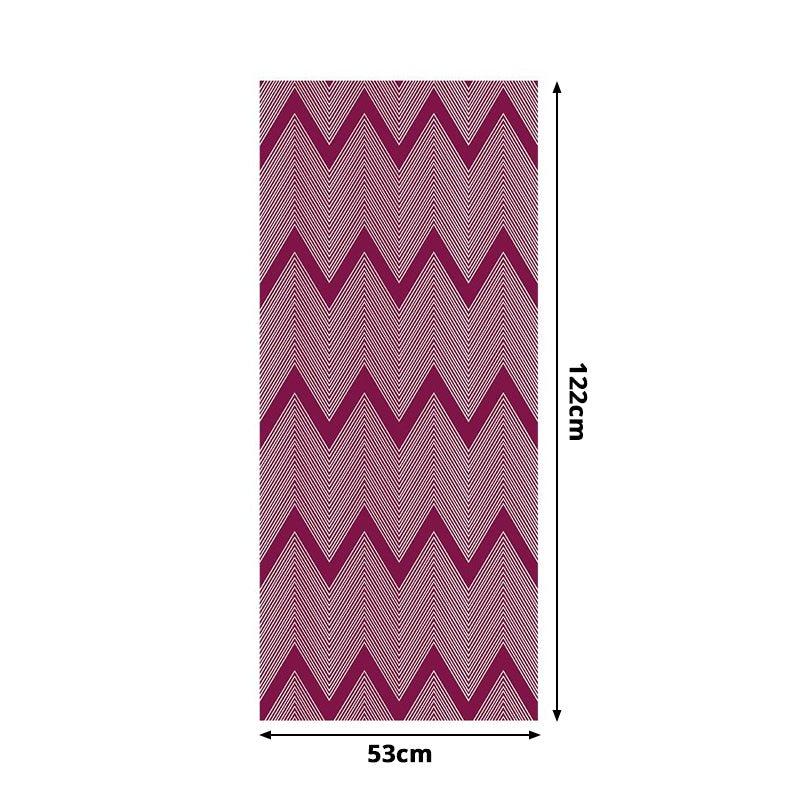 Rose Red Zigzag Pattern Wallpapers Geometric Modern Self Sticking Wall Covering for Parlor Clearhalo 'Modern wall decor' 'Modern' 'Wallpaper' Wall Decor' 1922170