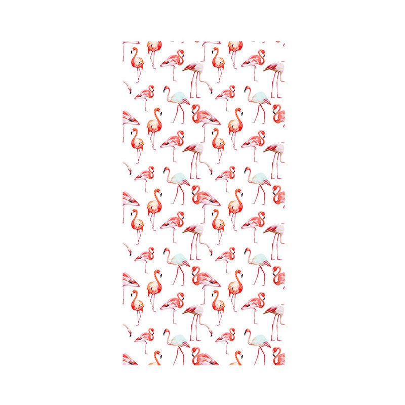 Pick Up Sticks Flamingo Wallpapers Tropical PVC Wall Decor in Pink, 4' L x 20.5" W Clearhalo 'Modern wall decor' 'Modern' 'Wallpaper' Wall Decor' 1922239