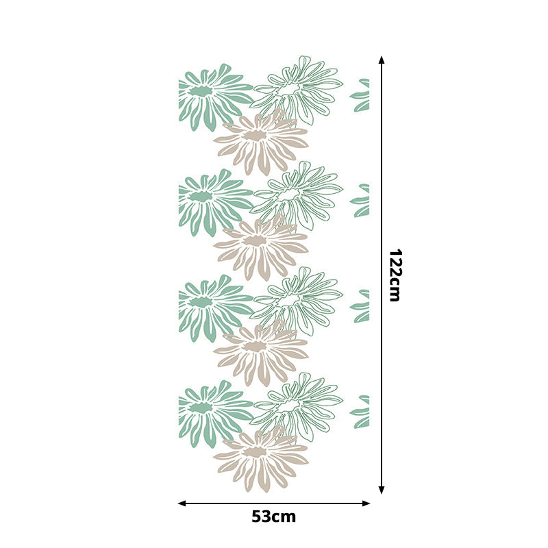 Rustic Daisy Flower Wallpaper Panels PVC Easy Peel off Green Wall Covering for Home Clearhalo 'Country wall decor' 'Rustic' 'Wallpaper' Wall Decor' 1922250