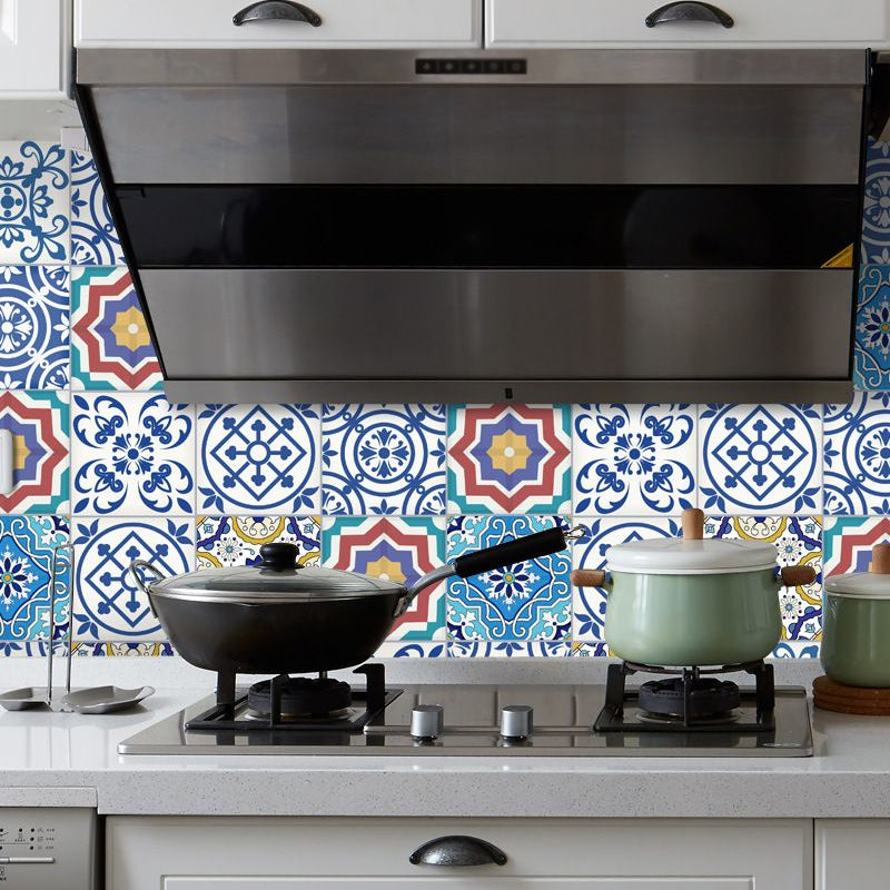 Removable Scroll Flower Wallpaper Border PVC Bohemia Wall Covering for Kitchen Backsplash Clearhalo 'Wall Decor' 'Wallpaper' 1922446