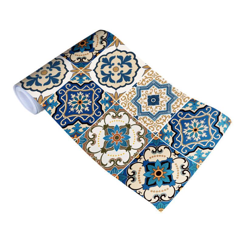 Peel and Stick Floral Wallpaper Bohemian PVC Wall Art for Kitchen, 9.7-sq ft (1 Piece) Clearhalo 'Wall Decor' 'Wallpaper' 1922468