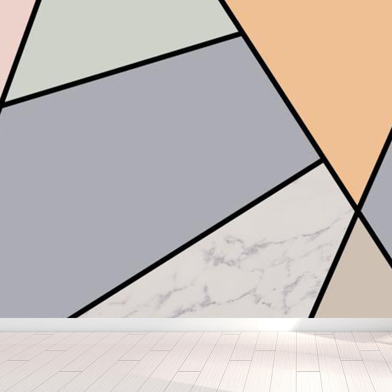 Non-Woven Decorative Wall Mural Modern Geometric Pattern Wall Covering for Guest Room Clearhalo 'Wall Decor' 'Wall Mural' 1922838