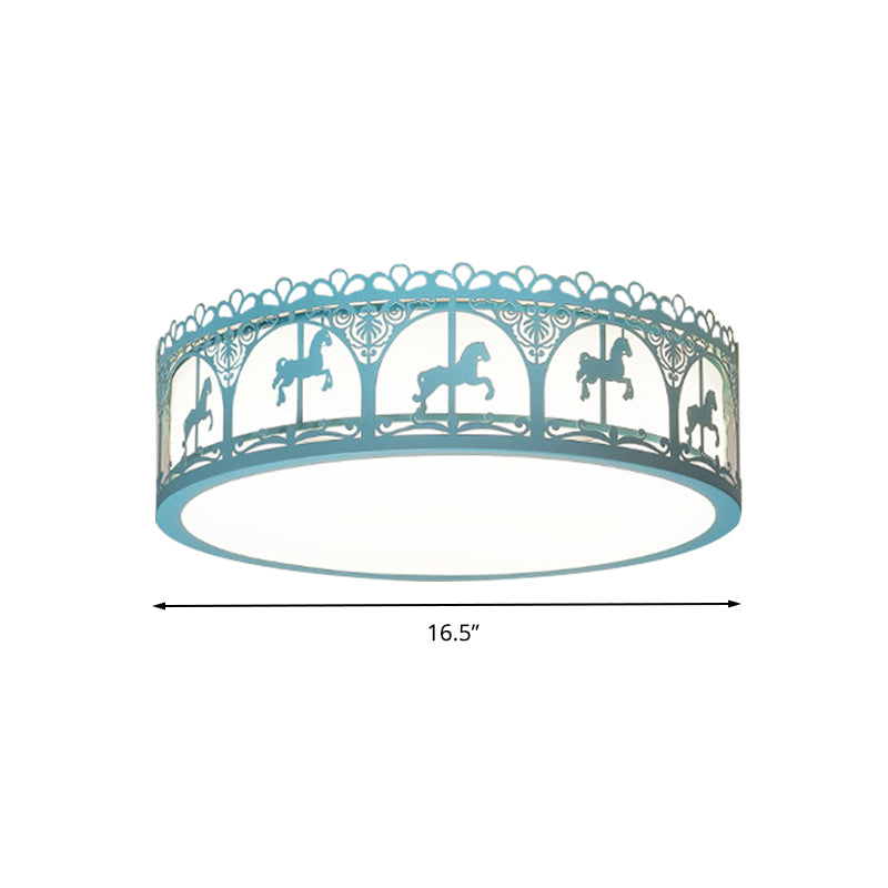 Acrylic Circular Flush Mount Ceiling Fixture Modern Contemporary Ceiling Light for Kid Bedroom Clearhalo 'Ceiling Lights' 'Close To Ceiling Lights' 'Close to ceiling' 'Flush mount' Lighting' 192354