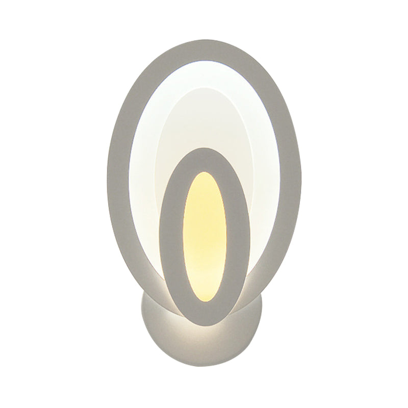 Modern White LED Wall Light Slim Panel Acrylic Sconce Light for Bedroom Living Room Clearhalo 'Wall Lamps & Sconces' 'Wall Lights' Lighting' 192442