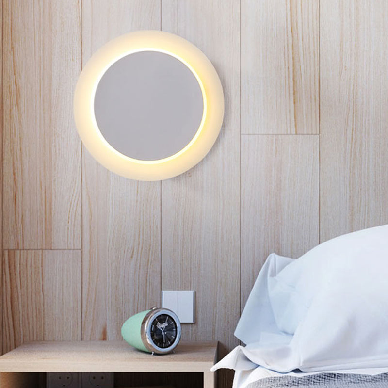 Circular LED Wall Light Contemporary Acrylic Sconce Light for Kitchen Child Bedroom White Clearhalo 'Wall Lamps & Sconces' 'Wall Lights' Lighting' 192675