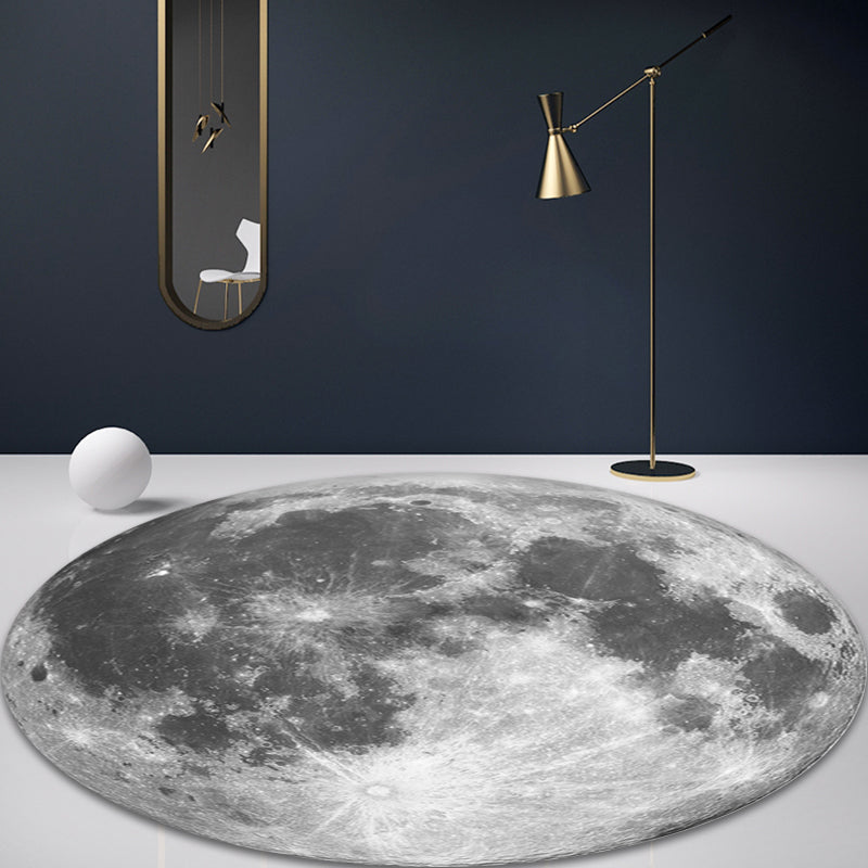 Dark Industrial Area Rug Synthetics Abstract Oil Painting Print Carpet Stain Resistant Rug for Home Decoration Black Clearhalo 'Area Rug' 'Rug' 1927275