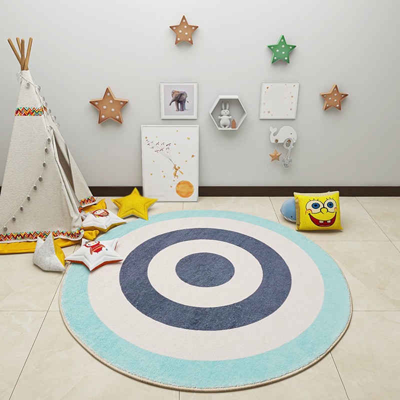 Pastel Color Circles Rug Polypropylene Kids Style Carpet Pet Friendly Indoor Rug for Baby Room Green Clearhalo 'Area Rug' 'Rug' 1927504