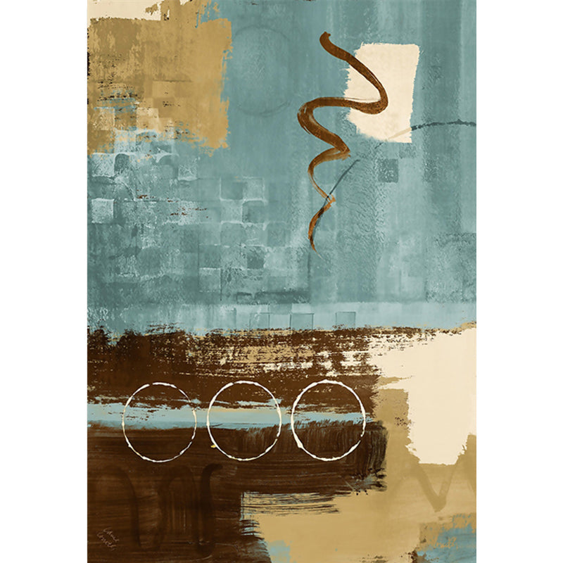 Aesthetic Industrial Area Rug Dark Color Oil Painting Abstract Carpet Anti-Slip Machine Wash Rug for Home Clearhalo 'Area Rug' 'Rug' 1927929