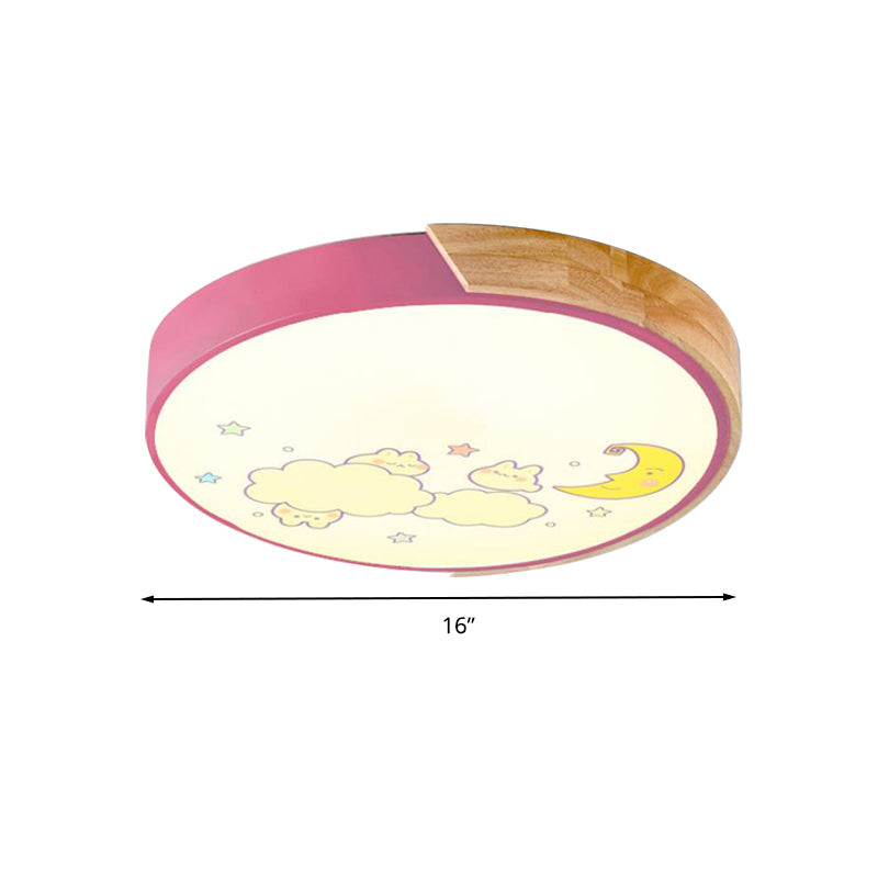 Cartoon Round LED Flush Ceiling Lights Acrylic Ceiling Light Fixture for Kindergarten Clearhalo 'Ceiling Lights' 'Close To Ceiling Lights' 'Close to ceiling' 'Flush mount' Lighting' 192801