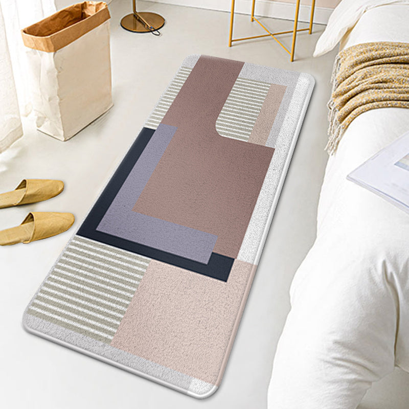 Multicolored Colorblock Rug Polyester Contemporary Rug Anti-Slip Backing Washable Pet Friendly Indoor Rug for Bedroom Blue Clearhalo 'Area Rug' 'Rug' 1932471