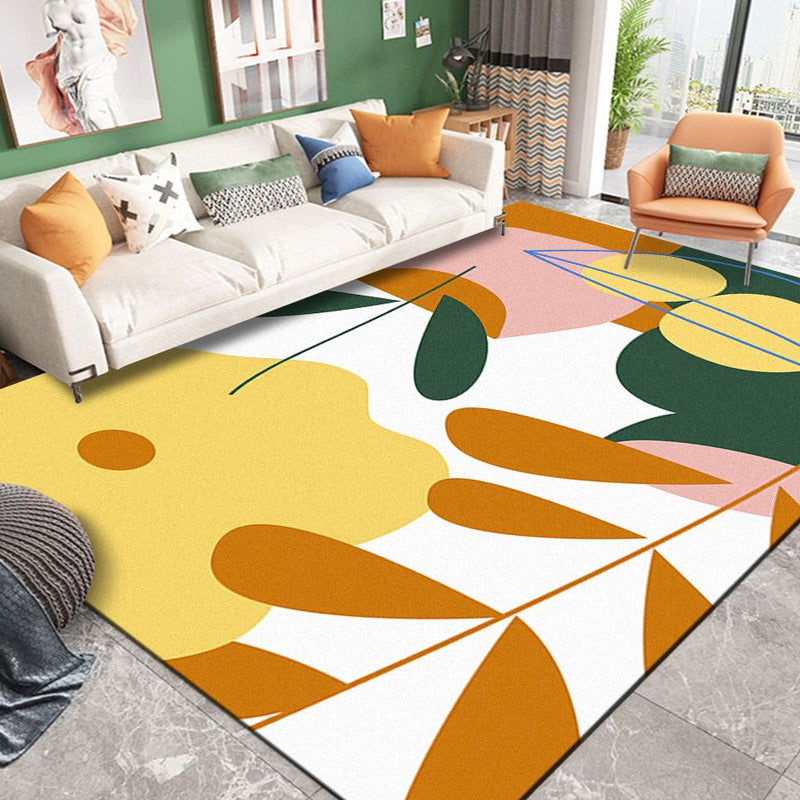 Modernist Colorblock Rug Multi-Color Polyester Area Rug Washable Non-Slip Backing Indoor Rug for Drawing Room Ginger Clearhalo 'Area Rug' 'Rug' 1932476