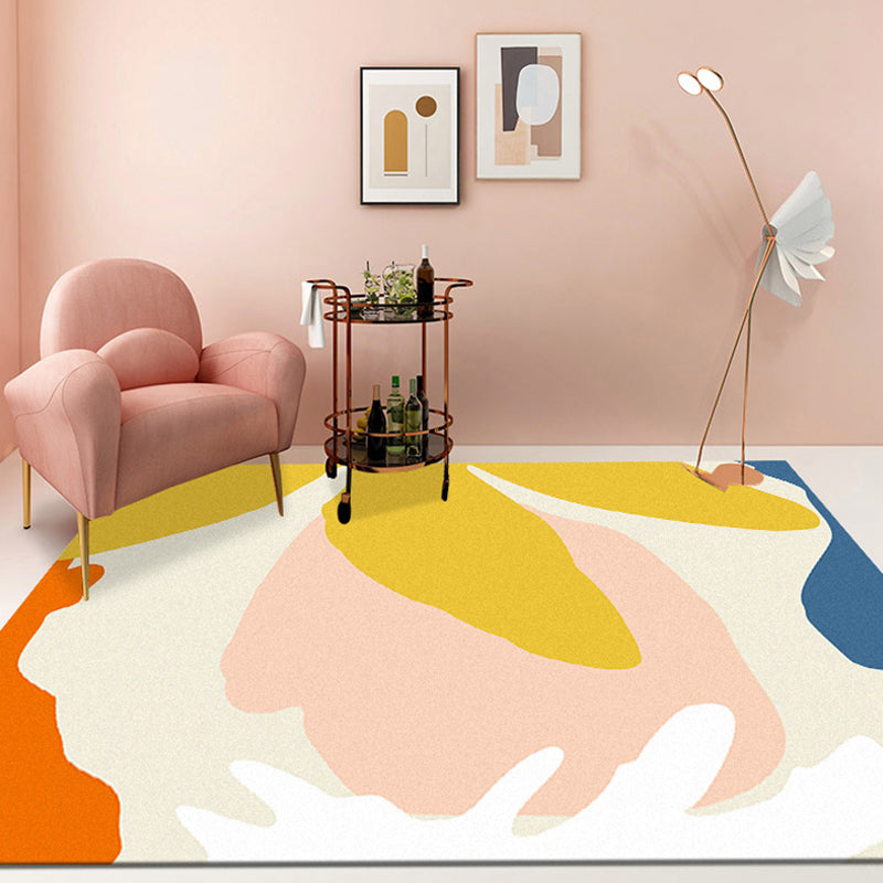 Modernist Colorblock Rug Multi-Color Polyester Area Rug Washable Non-Slip Backing Indoor Rug for Drawing Room Yellow-Red Clearhalo 'Area Rug' 'Rug' 1932483