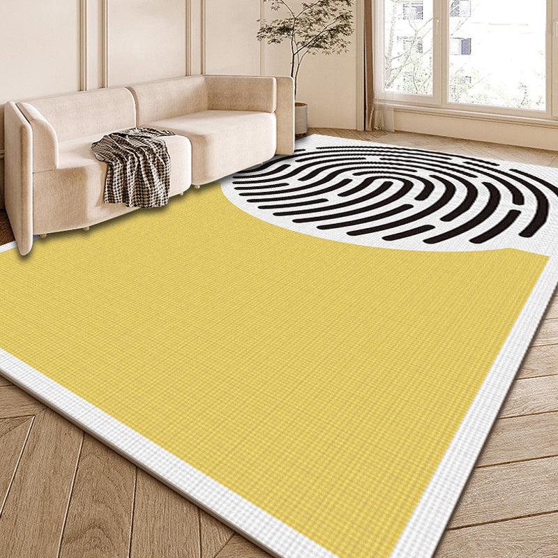 Modernist Colorblock Rug Multi-Color Polyester Area Rug Washable Non-Slip Backing Indoor Rug for Drawing Room Yellow Clearhalo 'Area Rug' 'Rug' 1932486