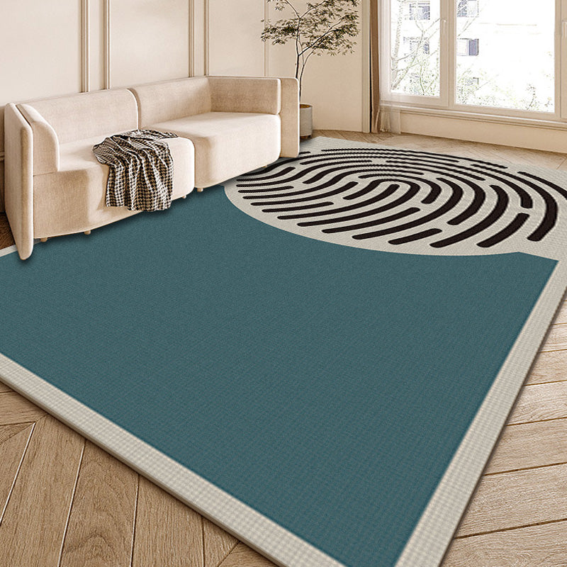Modernist Colorblock Rug Multi-Color Polyester Area Rug Washable Non-Slip Backing Indoor Rug for Drawing Room Dark Blue Clearhalo 'Area Rug' 'Rug' 1932487