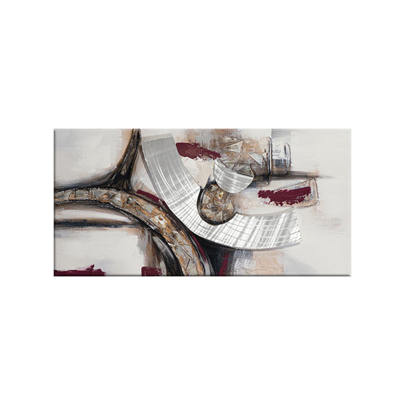 Hand Print Abstract Canvas Wall Art Contemporary Textured Painting in Brown for Home Clearhalo 'Art Gallery' 'Canvas Art' 'Contemporary Art Gallery' 'Modern' Arts' 1933501