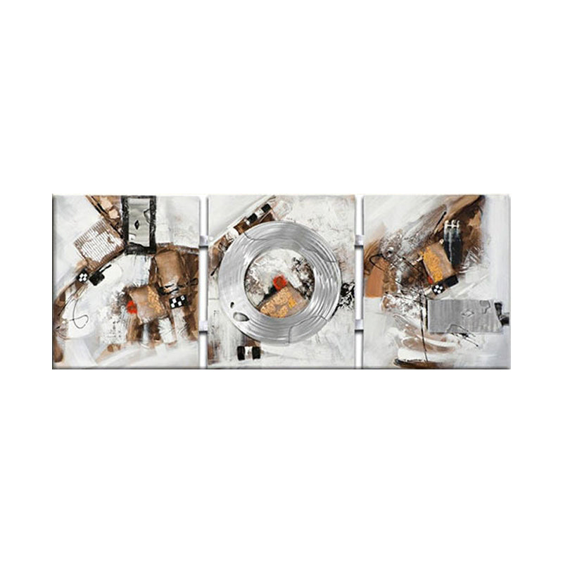 Hand Print Abstract Canvas Wall Art Contemporary Textured Painting in Brown for Home Clearhalo 'Art Gallery' 'Canvas Art' 'Contemporary Art Gallery' 'Modern' Arts' 1933506