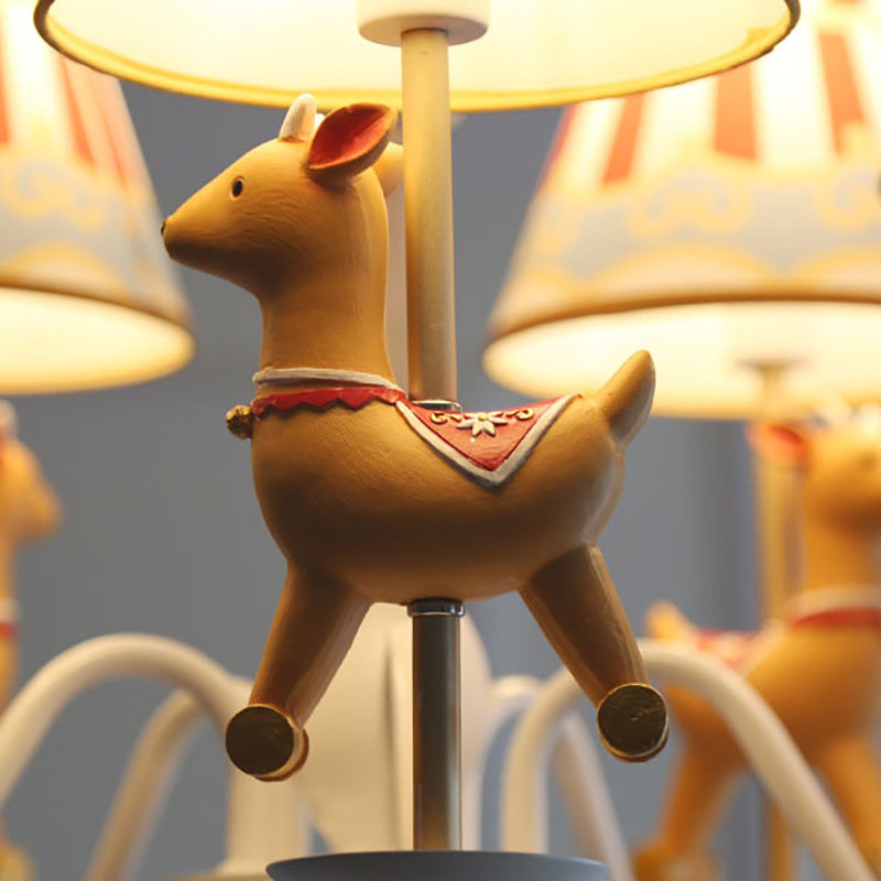 Cartoon Round-go-merry Chandelier Metal 5 Lights Hanging Light for Kindergarten Clearhalo 'Ceiling Lights' 'Chandeliers' Lighting' options 193396