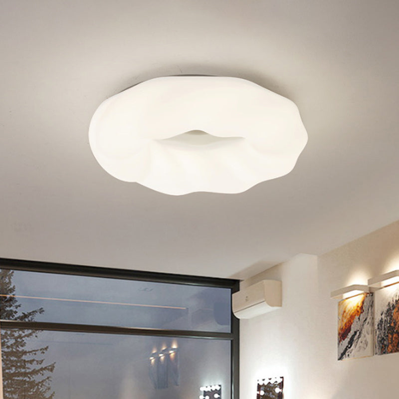Cartoon Cloud Ceiling Mount Light Acrylic Corridor LED Flush Mounted Light Fixture in White/Blue/Coffee Clearhalo 'Ceiling Lights' 'Close To Ceiling Lights' 'Close to ceiling' 'Flush mount' Lighting' 1936250